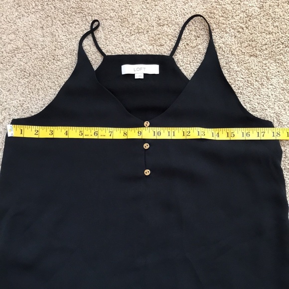 Loft small black light weight tank top. - Picture 6 of 7